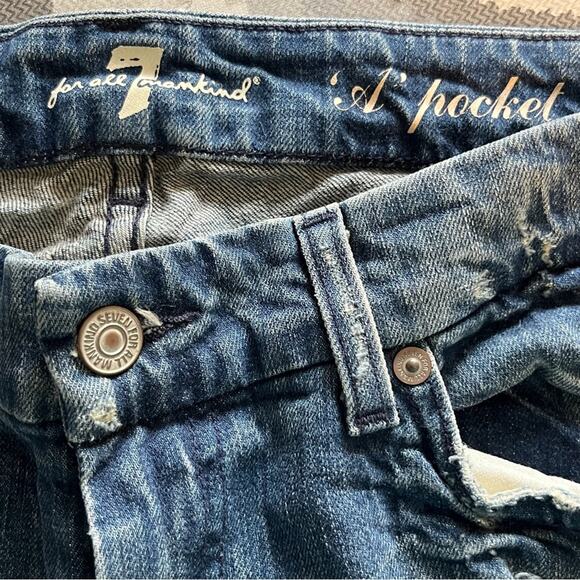7 For All Mankind Squiggle Bootcut in Vintage Allston Size 31 - Picture 2 of 7